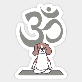 Om Beagle Sticker